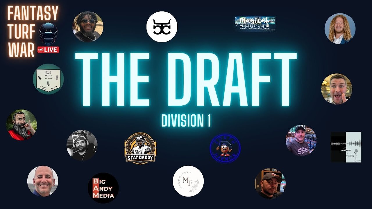 LIVE 16-Team Fantasy Football Draft 2024 | Fantasy Turf War - Division 1 - S1E35