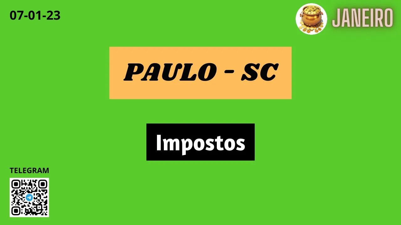 PAULO-SC Impostos