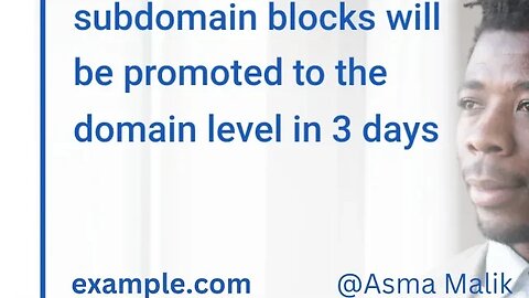 Your subdomain blocks will be promoted to the domain level in 3 days | .com subdomains block 😳