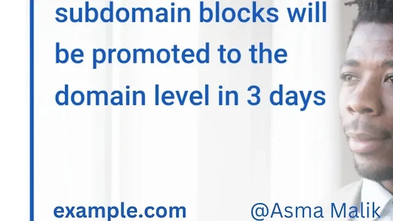 Your subdomain blocks will be promoted to the domain level in 3 days | .com subdomains block 😳