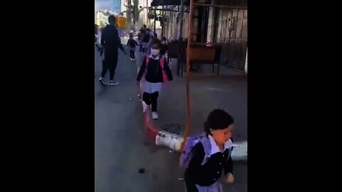 Israeli occupation forces tear gassed Palestinian elementary school children in occupied Hebron