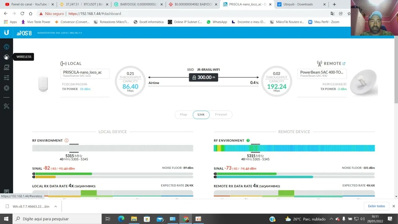 UBIQUITI CONFIRURANDO NANO LOCO AC PLANOS DE ATÉ 100 MEGAS NO RADIO