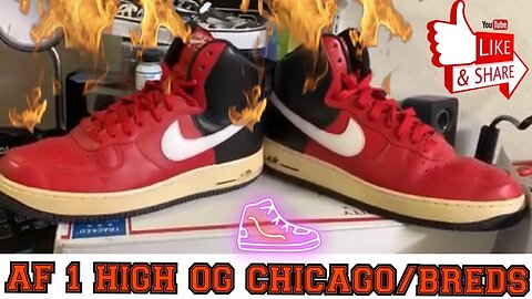 EBay Steal! OG "CHICAGO-BRED": Air Force 1 High 85 ( UPTOWNS) VarsityRed/White-Black (4K)