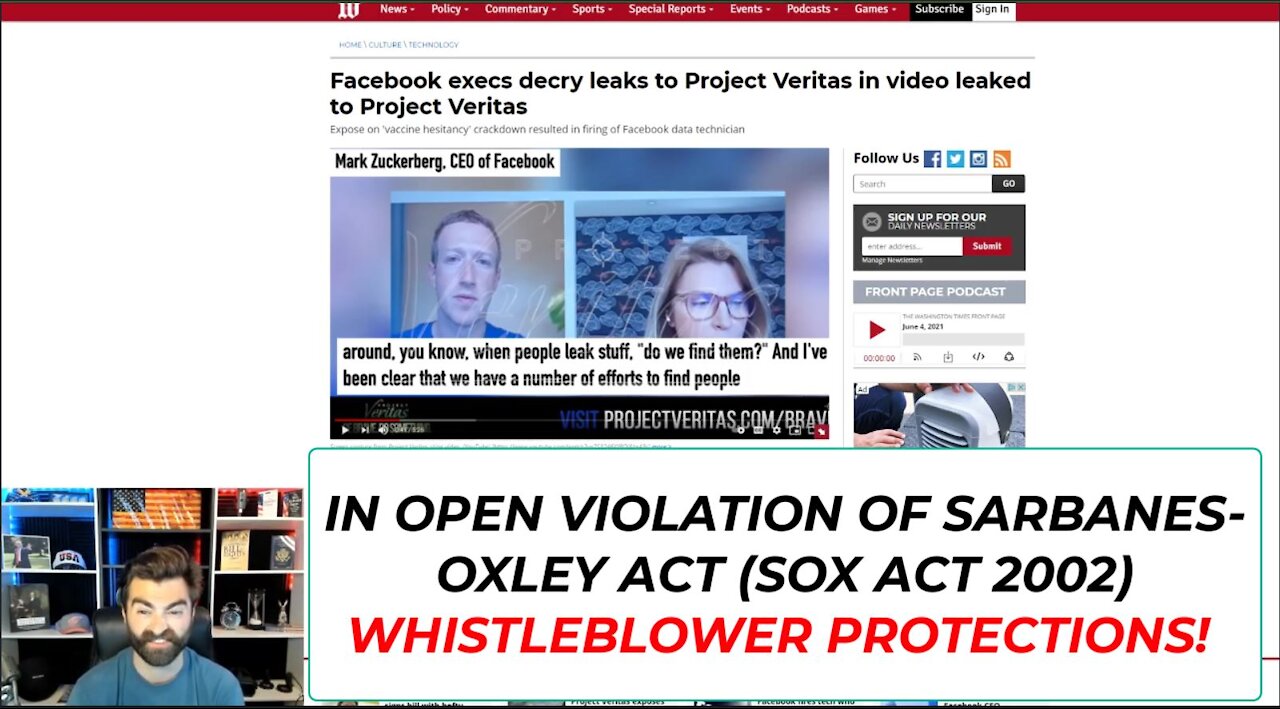 Zuckerberg ADMITS Termination Policy On Whistleblowers, In Open Violation Of SOX Act | DESTROY FB!