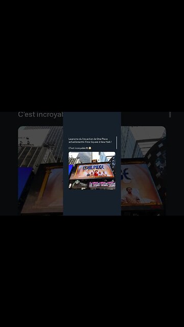 La promo du live action de One Piece actuellement à Time Square à New York ! C’est incroyable🏴‍☠️🤯