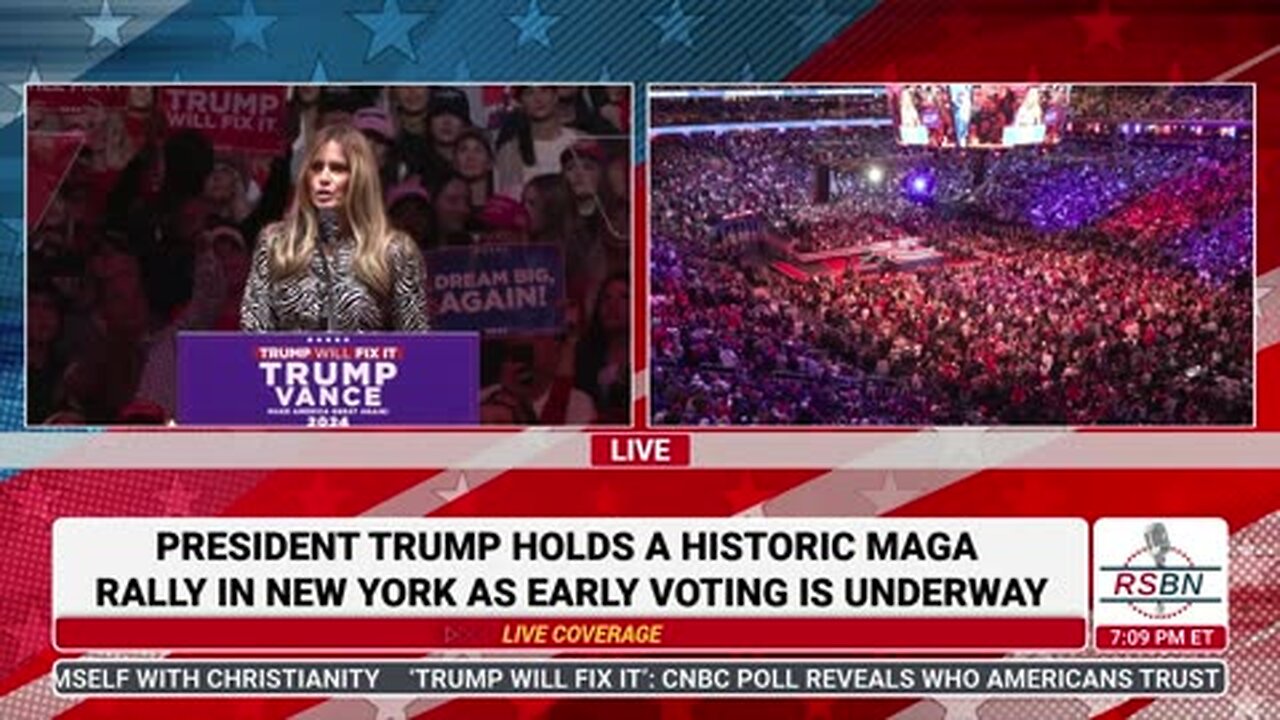 FULL SPEECH: Melania Trump Delivers Remarks at Madison Square Garden