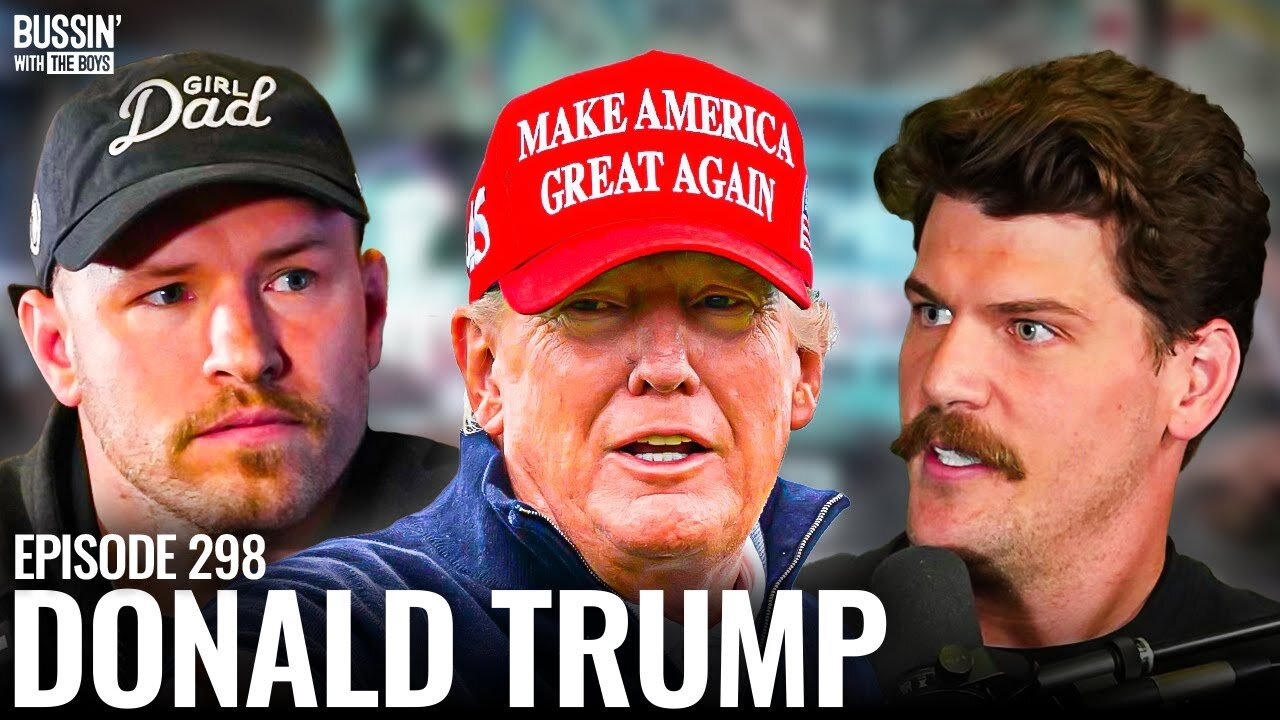 President Trump on How Success Will Unite America, The Future of Media, and More! — Barstool Sports' "Bussin' With The Boys" Show | NOTE: Trump Enters at 1:13:00