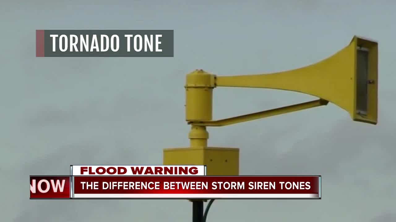 Difference between storm siren tones