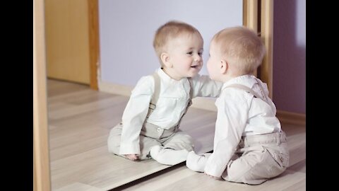 Who's That Baby In The Mirror? Baby Doesn't Recognize Reflection After Haircut