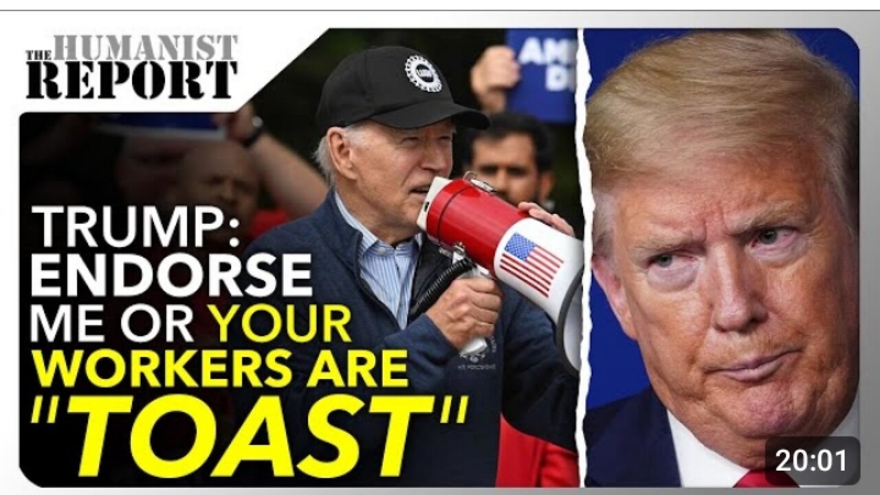 Trump Fumes as Biden Joins Striking Auto Workers on the Picket Line