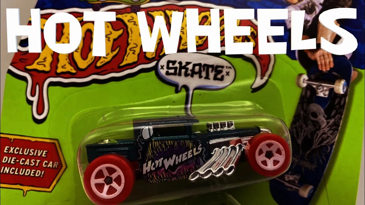 Hot Wheels Skate - Boneshaker - Tony Hawk - Metallic Skateboard and Car