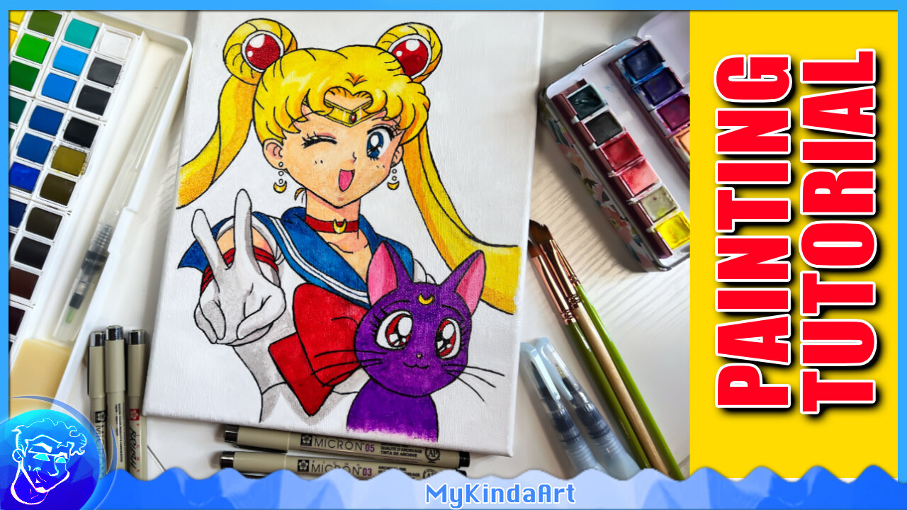 How to Draw Sailor Moon | Watercolor Painting Tutorial