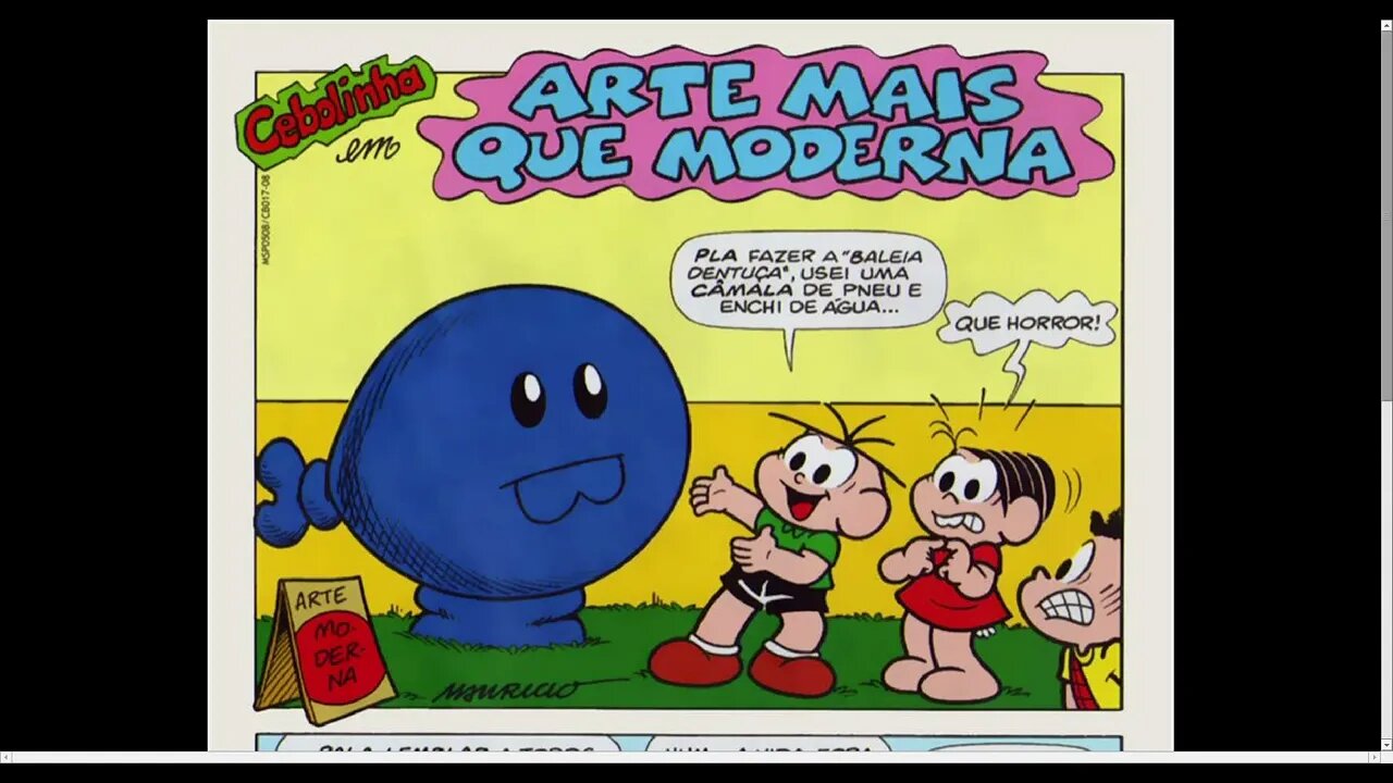 Cebolinha Em A Arte Mais Que Moderna [Pause o Vídeo Caso Não Consiga Ler]