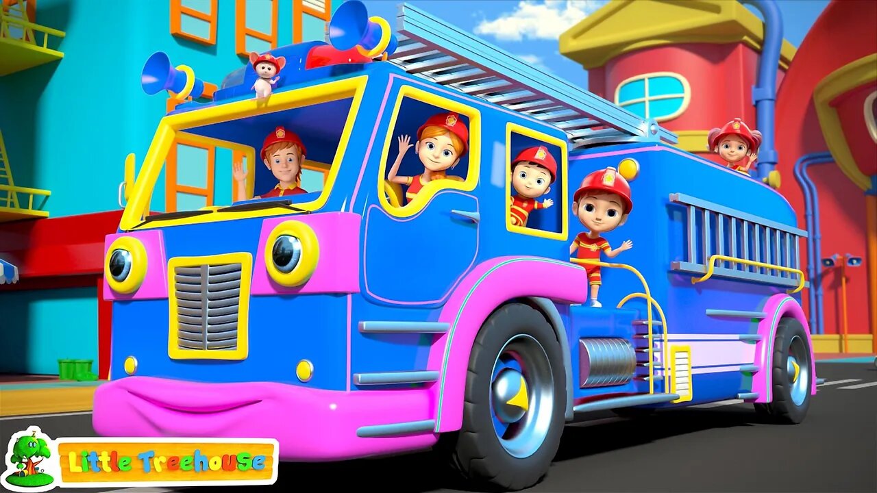 Wheels On The Firetruck + More Nursery Rhymes & Kids Songs