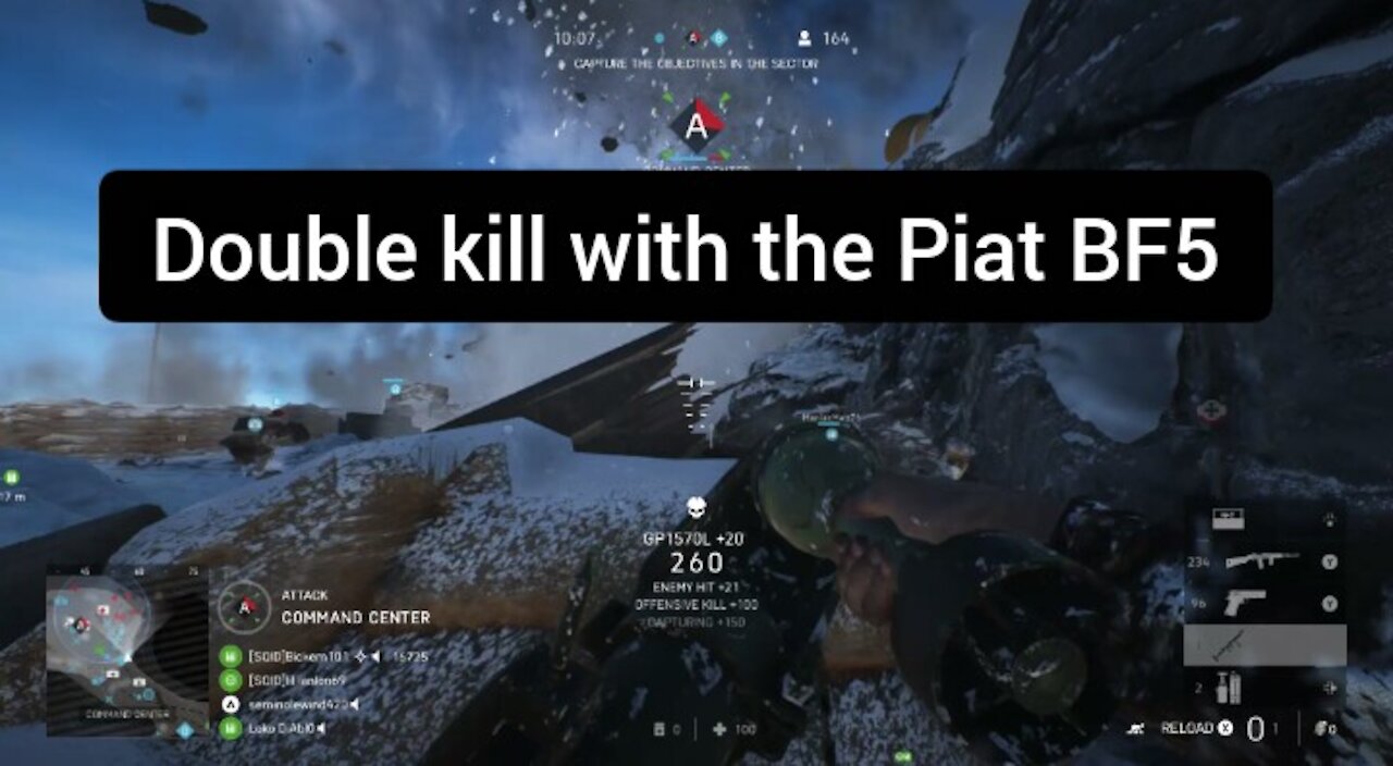 Double kill with the Piat — Battlefield 5