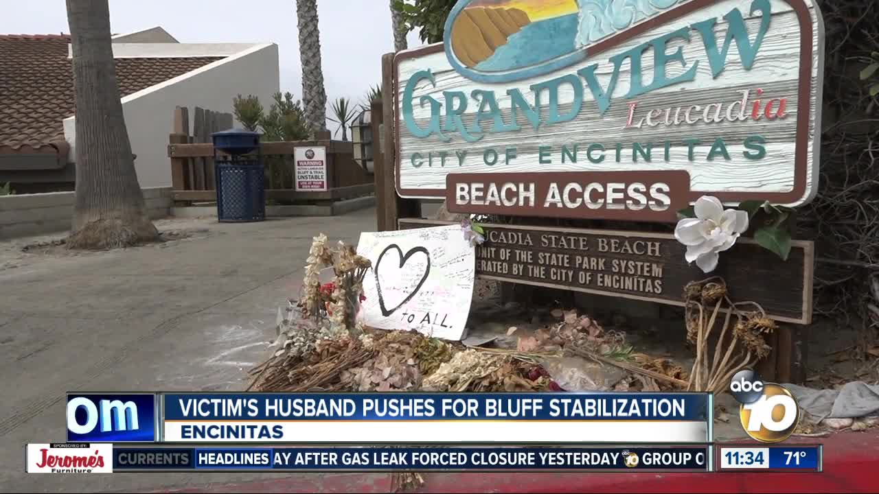 Bluff victim's husband calls for stabilization