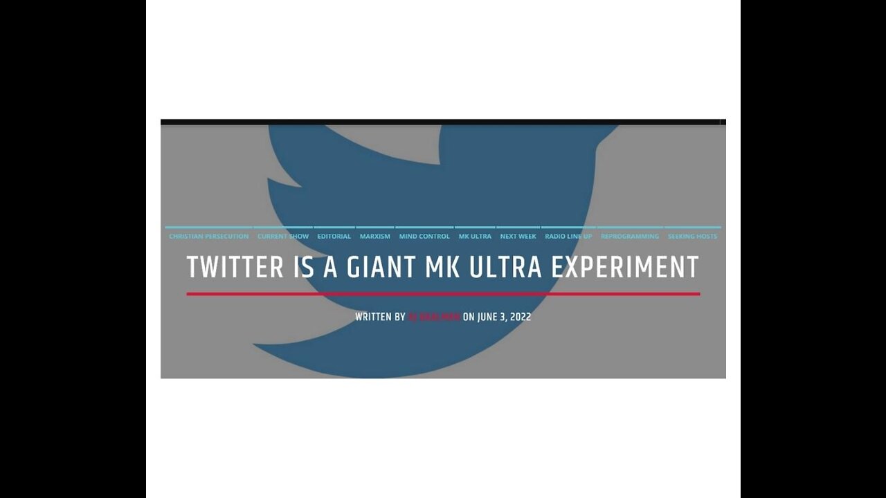 Twitter Is A Giant MK Ultra Project