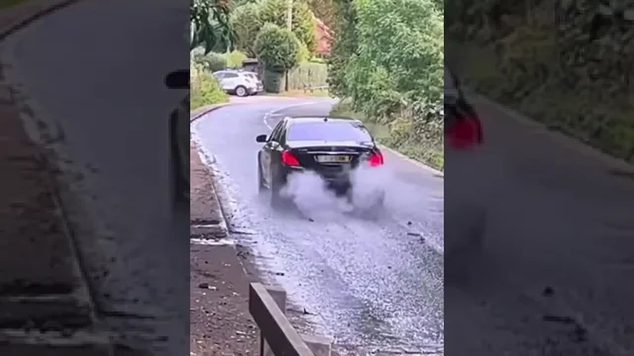 Driving cars through giant puddles is always a bad idea.