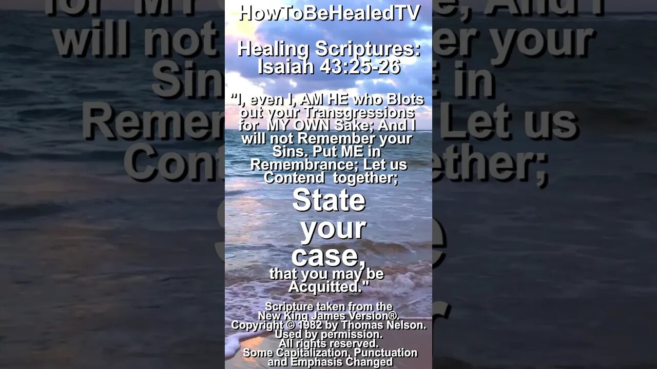 Healing Scriptures Concepts 📖 State Your Case! ✝️ Isaiah 43:25-26 #healingscriptures #healingverse