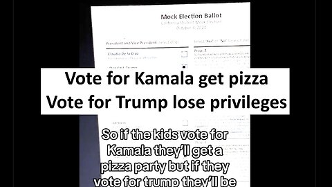 School bribe kids to vote for Kamala, punish kids if they vote for Trump