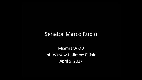 Rubio discusses the chemical attack in Syria and his bill to bring accountability to the VA