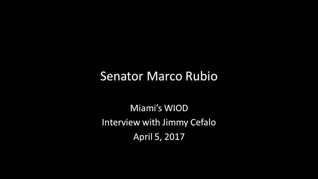 Rubio discusses the chemical attack in Syria and his bill to bring accountability to the VA