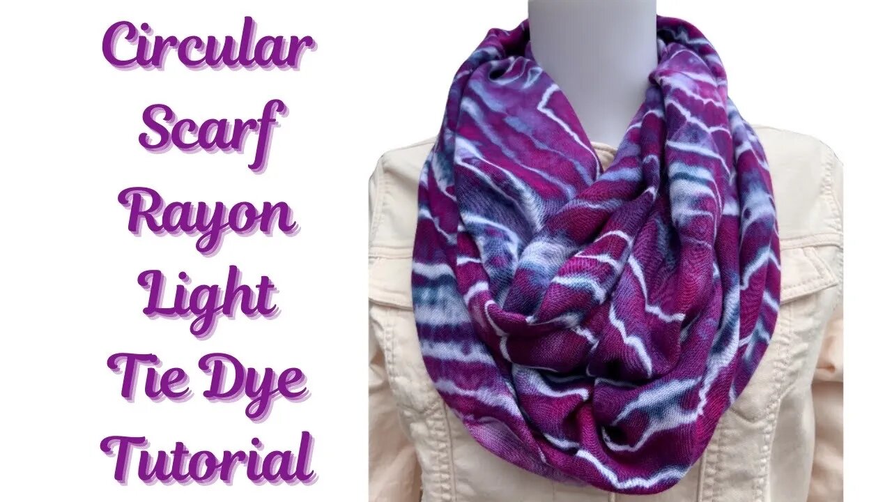 Tie-Dye Designs: Geode Muck Ice Dye Circular Scarf - Rayon Light Infinity Scarf