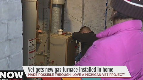 Vet gets new furnace installed in home