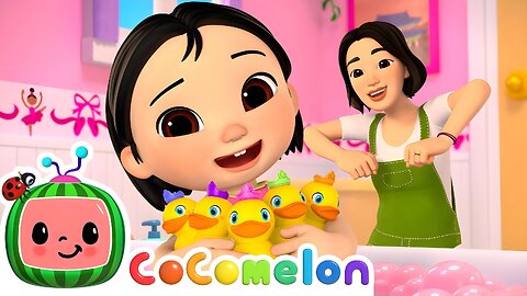 Five Little Ducks in the Bath Song! | CoComelon Nursery Rhymes & Kids Songs