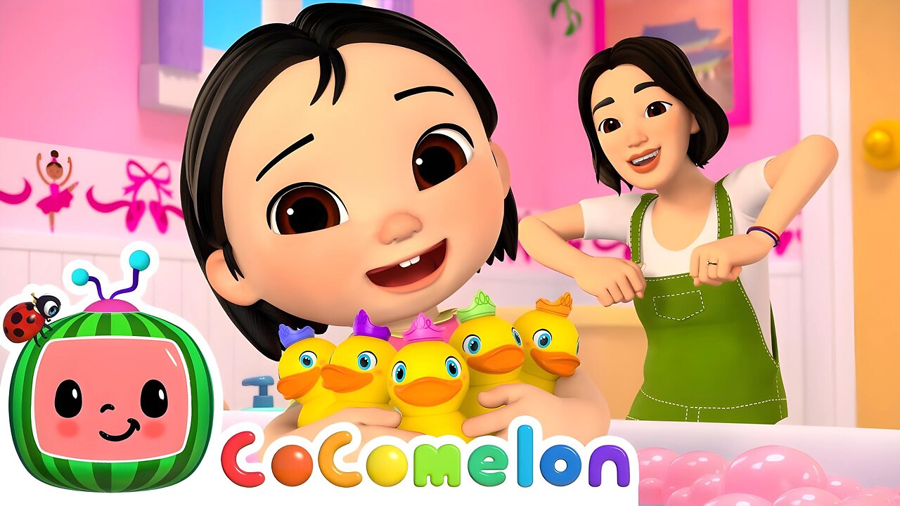 Five Little Ducks in the Bath Song! | CoComelon Nursery Rhymes & Kids Songs