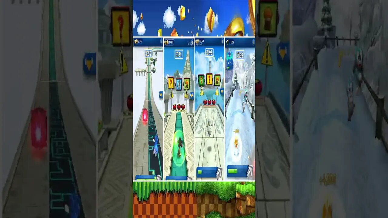 Movie Sonic VS Shadow VS Silver VS Unicorn Cream I Sonic Dash #shorts #short #shortvideo