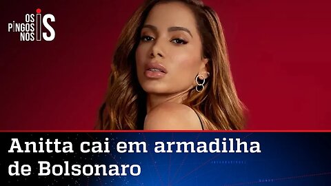 Com ódio, Anitta não percebe e ajuda Bolsonaro na divulgação de alerta sobre o PT