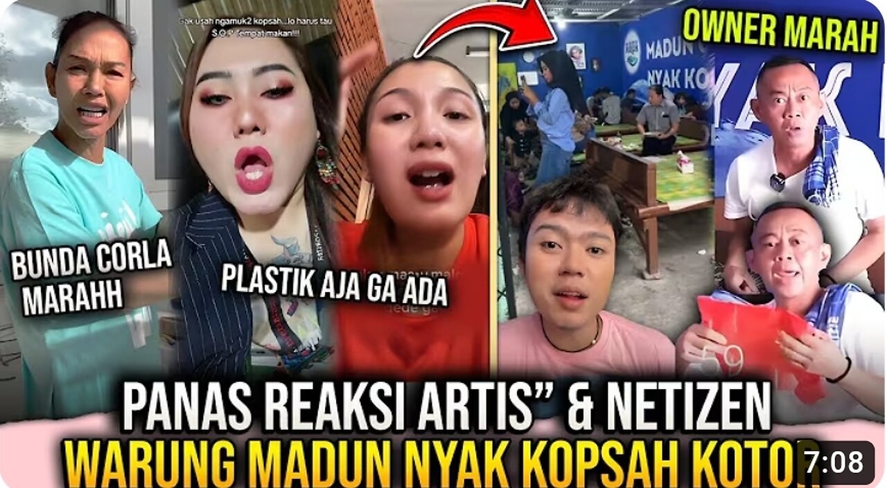 ARTIS" & NETIZEN MARAH SOAL WARUNG MADUN NYAK KOPSAH KOTOR!!! madun osengoseng