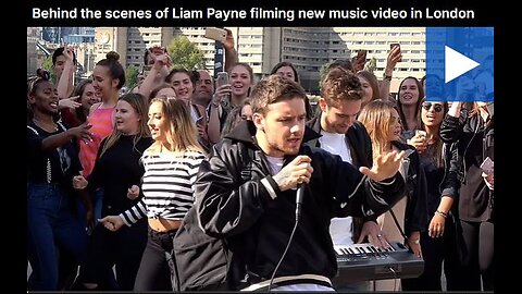 Behind the scenes of Liam Payne filming new music video in London