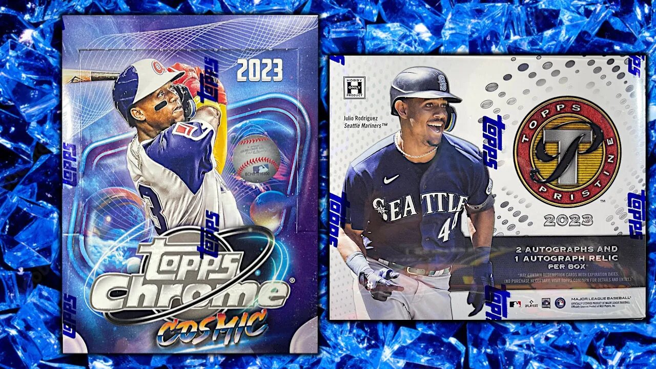 Friday Night FIRE! 2023 Topps Cosmic Chrome, Pristine, Platinum, Sapphires Baseball Cards