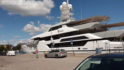 Lürssen superyacht "Elysian" in Stockholm, Sweden [4k 60p]