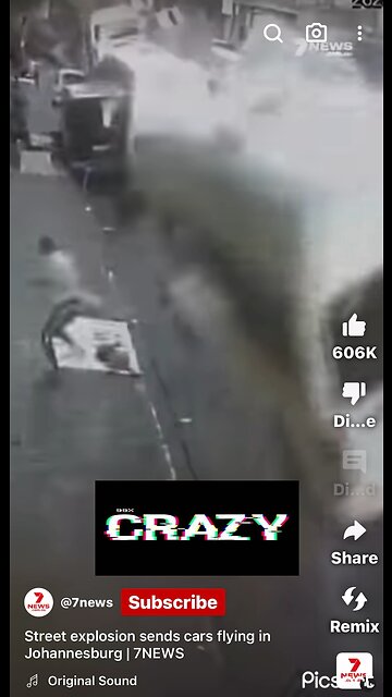 Street explosion in Johannesburg