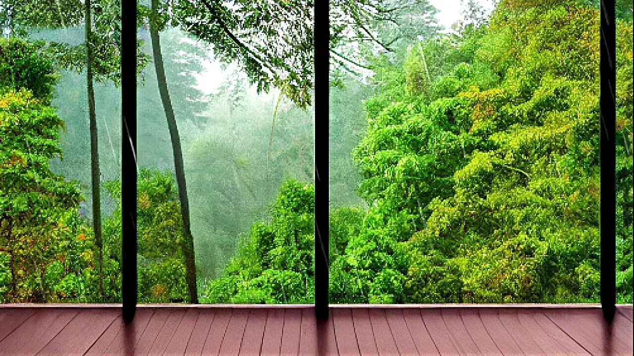 Relaxing Rain Sounds From Sunroom 3 Hours