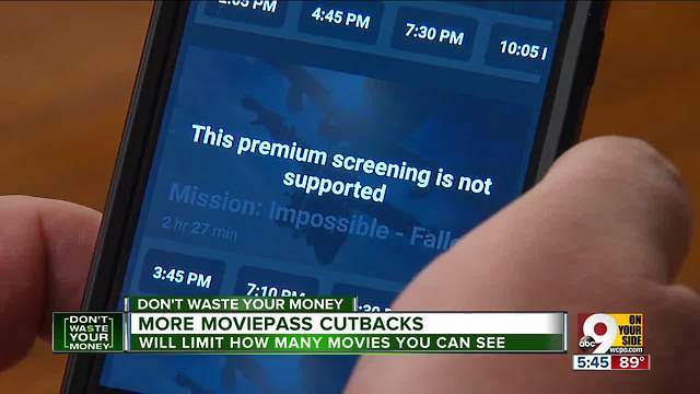 More MoviePass cutbacks