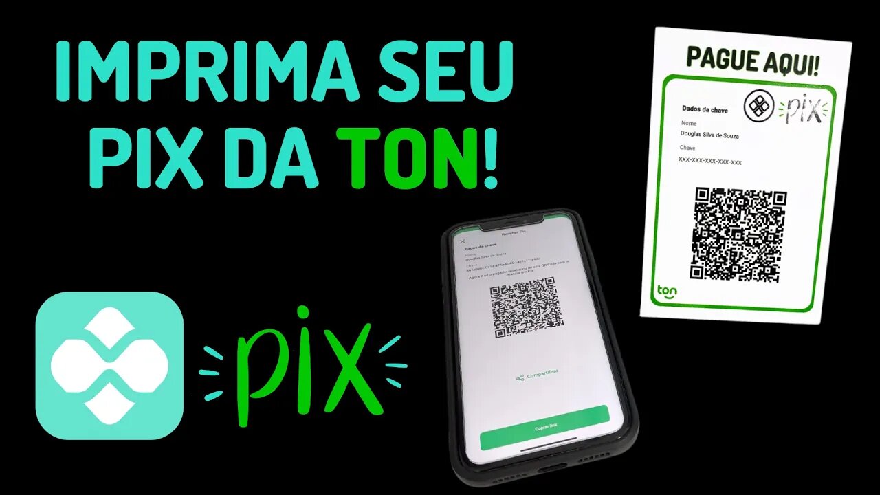 QR Code Pix da Ton! Faça sua plaquinha estática, para receber pagamentos.