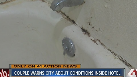 Couple warns city about conditions inside hotel