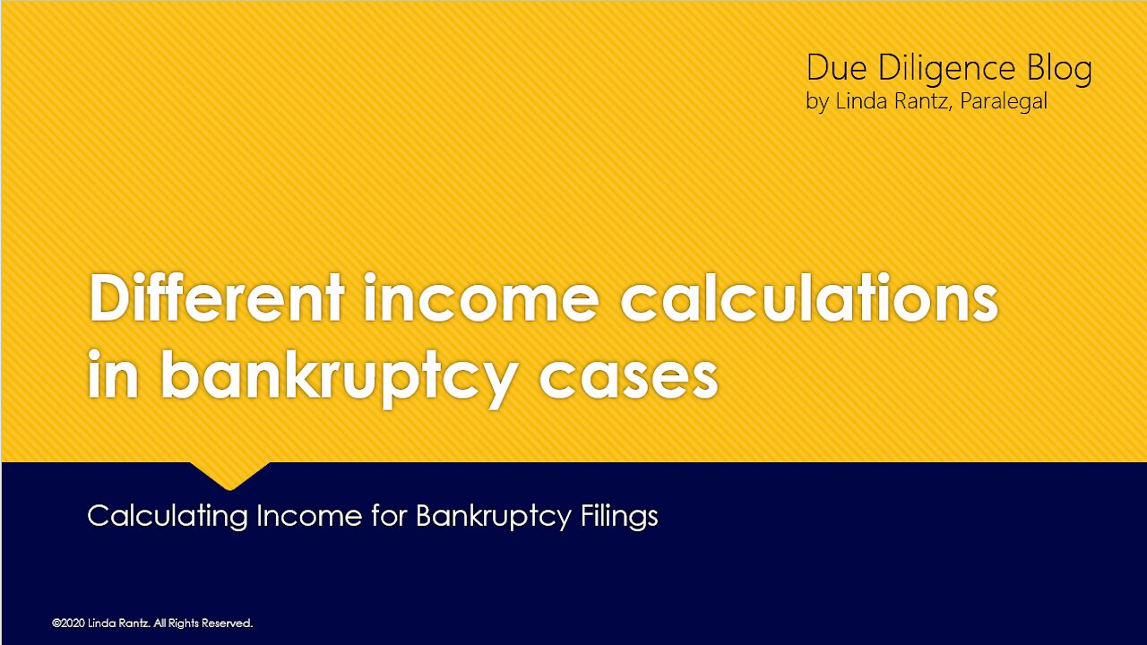 Different income calculations in bankruptcy cases