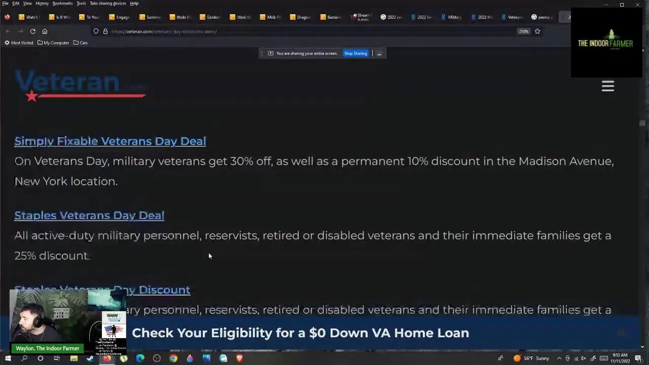 It's Veteran's Day 2022. Let's See What Local Deals There Are For Vets!