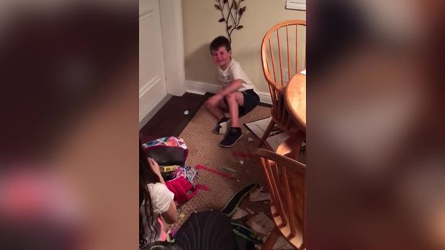 Boy Cries Because A Dog Ate His Homework