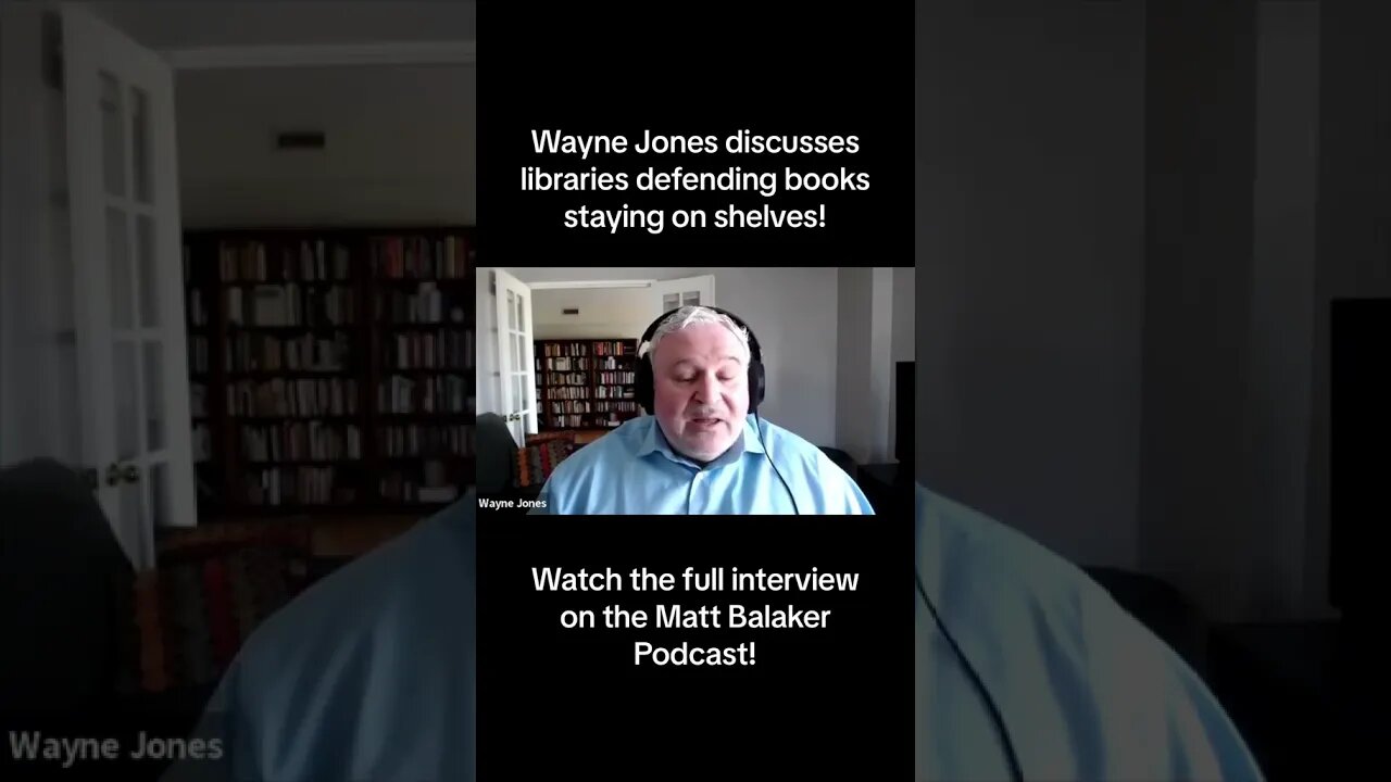 Librarian Wayne Jones Discusses Libraries Defending Books being on Shelves #shorts