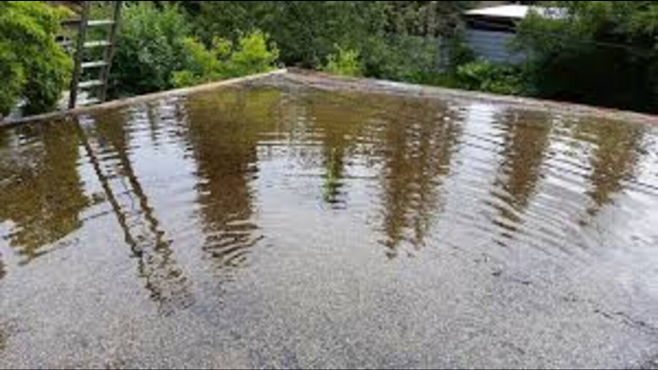 Unclogged Drain ( Ponding Roof Deck)