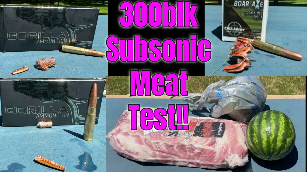 300Blk Subsonic Meat Target Testing!!! Part 1: Boar Axe and Gorilla