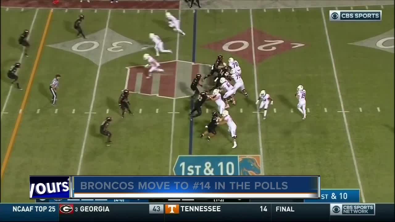 Boise State moves to No. 14 in the AP Top 25 poll