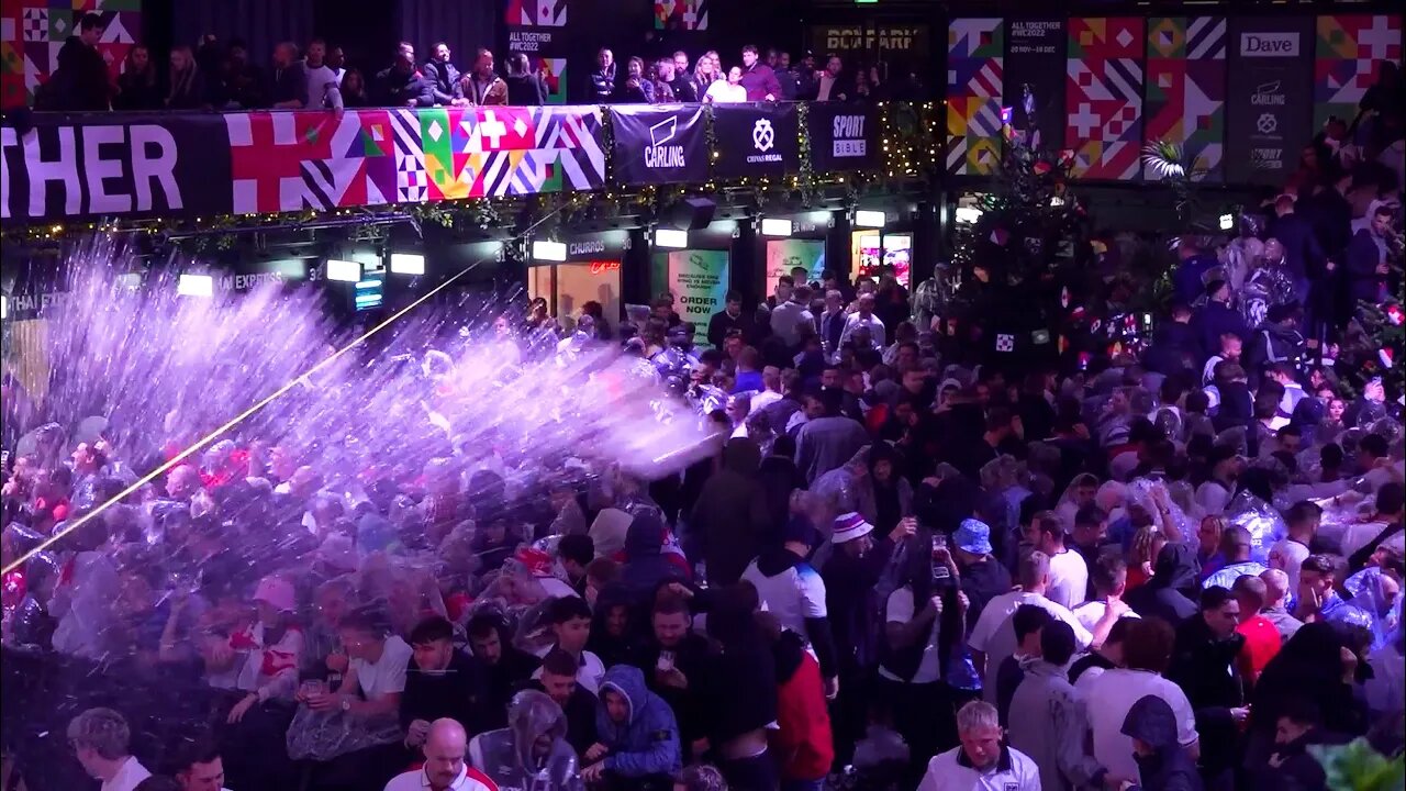 England fans throw beer on EACH OTHER after drawing with the USA