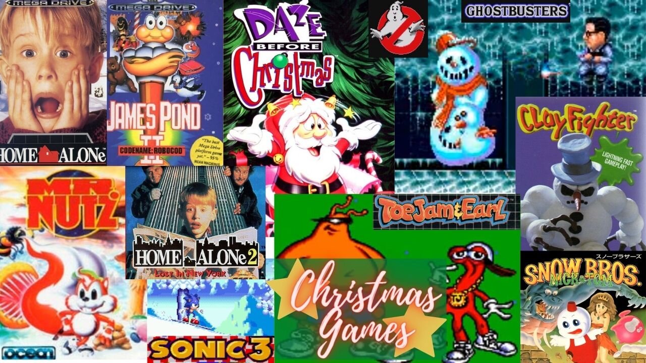 ALL Christmas - Holiday Season Sega Genesis Megadrive Games during Winter time - Noel